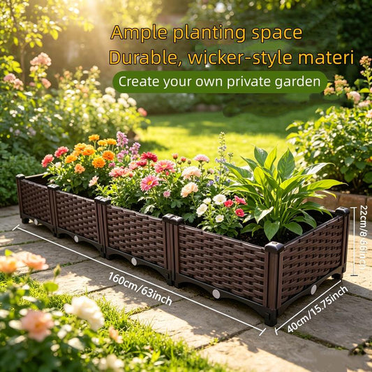 🌱🥬 Bac de plantation multifonctionnel – Auto-arrosage, PP renforcé, 30×30×20 cm, cultivez légumes et herbes fraîches sans effort, même sur un petit balcon 🏙️✨