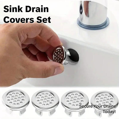 🔥 50% DE RÉDUCTION ! ✨Bouchon de vidange pour lavabo, lot de 5, rond, anneau de remplacement pour trop‑plein, accessoire pour salle de bain et cuisine
