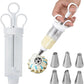 🎨🧁 Kit pistolet à décorer en inox – Set complet de douilles et embouts, décorez gâteaux, cupcakes et biscuits avec précision, l’outil parfait pour libérer votre créativité pâtissière ✨