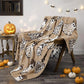 👻🛋️ Plaid douillet à imprimé fantômes Halloween – Doux, chaud, décoratif, la touche cosy et festive pour vos soirées d’octobre, au coin du feu ou devant un film d’épouvante 🎃🌙