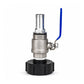 Adaptateur Vanne à Bille IBC en Acier Inoxydable 304 – Raccord Universel pour Cuves 1000 L