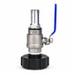 Adaptateur Vanne à Bille IBC en Acier Inoxydable 304 – Raccord Universel pour Cuves 1000 L
