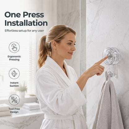 🌀🧷 Crochets ventouse sans outil – Rotation 360°, fixation puissante, organisez votre salle de bain, cuisine ou entrée sans percer, sur carrelage, verre et miroir, en toute liberté 🏠✨