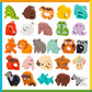 🧩🌳 Jouet d’association lettres et animaux en bois – Bords lisses, pièces faciles à saisir, apprendre l’alphabet en s’amusant dès le plus jeune âge 🎨👶