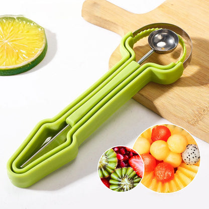 🍉🔪 Plus de 50 000 vendus ! Ensemble de coupe-melon 3 en 1 en acier inoxydable – Tranchez, évidez et décorez vos fruits en toute simplicité, pour des étés frais et colorés 🍈✨