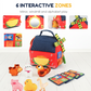 🏡🐮 Maison de ferme interactive en peluche – 6 zones d’exploration, marionnettes d’animaux, pour apprendre en jouant dès le plus jeune âge 🧸🌾