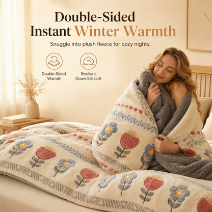 🧸❄️ Couette d’hiver polaire double face – Douce et chaude, idéale pour l’automne et l’hiver, un cocon douillet pour des nuits confortables 🛏️💤