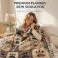 🐾☁️ Couverture douce en flanelle – Motif empreinte de patte, sensation confortable, des moments de détente douillets à la maison comme au bureau 🛋️💤