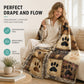 🐾☁️ Couverture douce en flanelle – Motif empreinte de patte, sensation confortable, des moments de détente douillets à la maison comme au bureau 🛋️💤