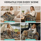 🐾☁️ Couverture douce en flanelle – Motif empreinte de patte, sensation confortable, des moments de détente douillets à la maison comme au bureau 🛋️💤