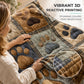 🐾☁️ Couverture douce en flanelle – Motif empreinte de patte, sensation confortable, des moments de détente douillets à la maison comme au bureau 🛋️💤