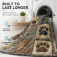 🐾☁️ Couverture douce en flanelle – Motif empreinte de patte, sensation confortable, des moments de détente douillets à la maison comme au bureau 🛋️💤