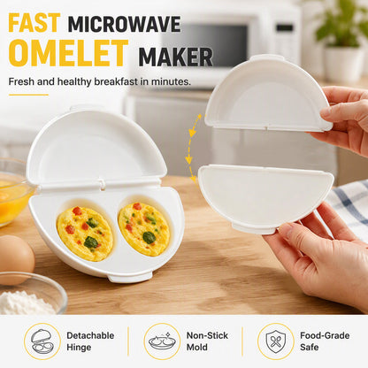 🍳💞 Plus de 14 200 exemplaires vendus ! Appareil 2-en-1 pour omelettes et œufs au micro-ondes – Cuisson rapide, format compact et nettoyage facile, parfait pour les petits-déjeuners pressés 🥚✅