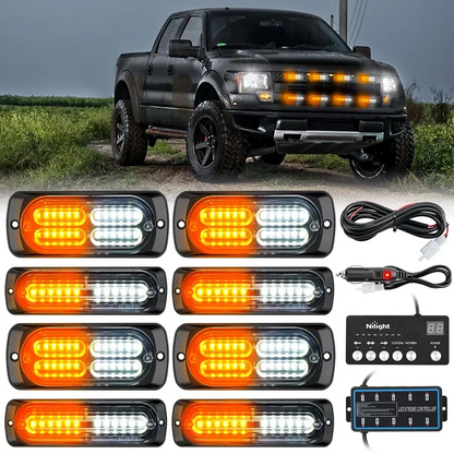 🚛💡 Feux stroboscopiques LED ultra-fins pour camions – Puissants et durables, pour une signalisation bien visible et fiable sur la route 🛡️