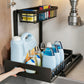🏠🔩 Étagère de rangement à 2 niveaux en acier au carbone – Structure robuste, gain de place, idéale pour organiser la cuisine, la salle de bain ou le bureau ✅