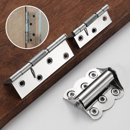 🚪✨ Charnière de porte à fermeture automatique en acier inoxydable – Ressort intégré, résistante et facile à installer