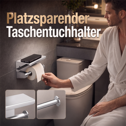 🧻🔩 Porte-papier toilette mural en acier inoxydable – Fixation solide, résistant à l’humidité et à la rouille, design moderne et gain de place pour la salle de bain 🚿