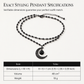 Collier Gothique à Double Rang de Perles de Cristal Noir et Pendentif Lune Ajouré