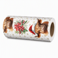 🎁🐮 Papier Cadeau de Noël Vache Highland et Fleurs – Réversible, Format 43 × 500 cm et Facile à Assortir