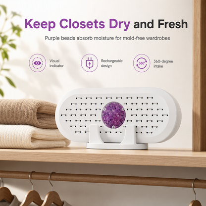 💧♻️ Mini Déshumidificateur Réutilisable pour Maison – Adieu l’humidité dans armoires, salles de bain et petits espaces