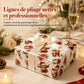 🎁🐮 Papier Cadeau de Noël Vache Highland et Fleurs – Réversible, Format 43 × 500 cm et Facile à Assortir
