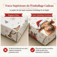 🎁🐮 Papier Cadeau de Noël Vache Highland et Fleurs – Réversible, Format 43 × 500 cm et Facile à Assortir