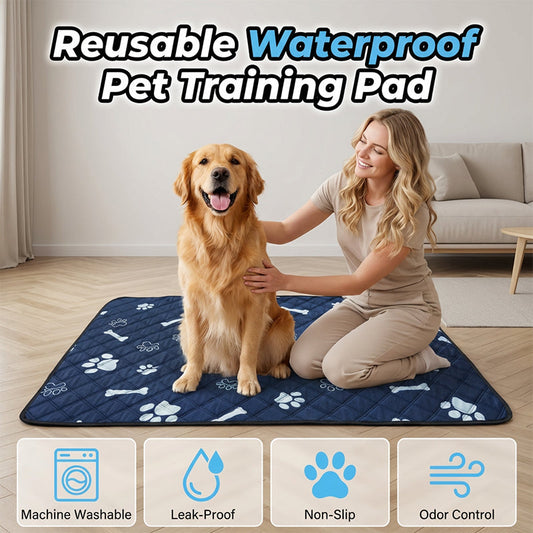 🐾🔥 Tapis de propreté lavable et réutilisable à 4 couches : ultra-absorbant, barrière anti-fuites en TPU, dessous antidérapant, lavable en machine, pour chiots, chiens, chats et animaux âgés ✨