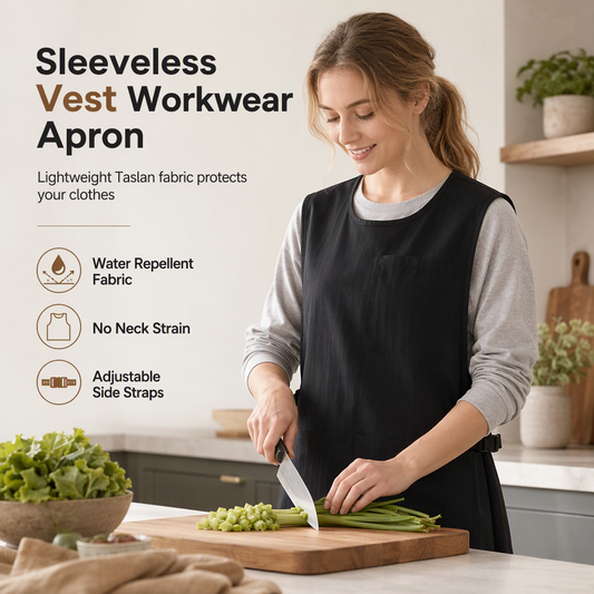 📢📢50 % DE RÉDUCTION !! ⏰ Tablier-gilet de cuisine imperméable et résistant à l’huile, sans manches et respirant, pour la restauration