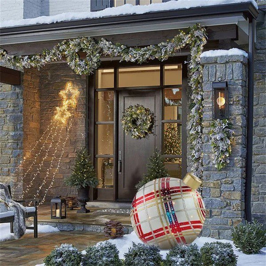 🔥50% DE RÉDUCTION !🎄Boule Déco Gonflable PVC Noël ✨Extérieur, Résistante, Décoration Festive🎅