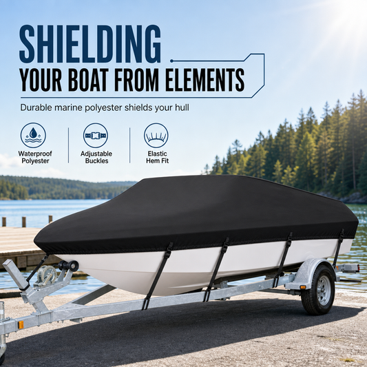 Bâche de protection imperméable pour bateau à coque en V