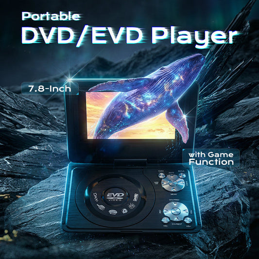Lecteur DVD/EVD portable de 7.8 pouces avec fonction jeu