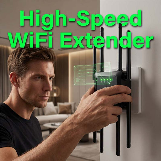 📶 -50 % ! Répéteur Wi-Fi longue portée pour la maison – 8 antennes à gain élevé et double bande