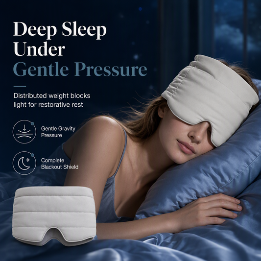 Masque de sommeil lesté occultant – Confort enveloppant et détente