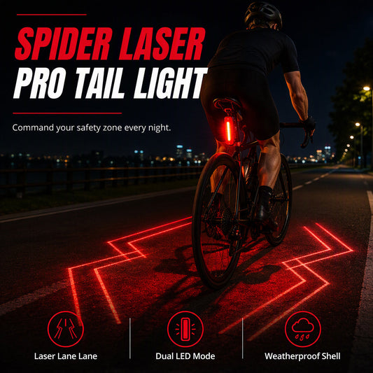 🚴 Offre limitée : -50 % ! 🔴 Feu arrière de sécurité rechargeable pour vélo – Signalisation laser, étanchéité IPX5 et recharge USB 💡