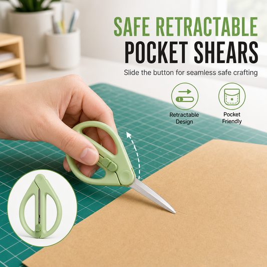Ciseaux de poche rétractables Deli TJ81 – Format compact sans capuchon