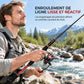 🎣 50% DE RÉDUCTION MAINTENANT ! 🎒 Ensemble de canne à pêche de voyage 4 pièces – En fibre de verre, moulinet rotatif et boîte à matériel – Compact pour rivières et lacs 🌊