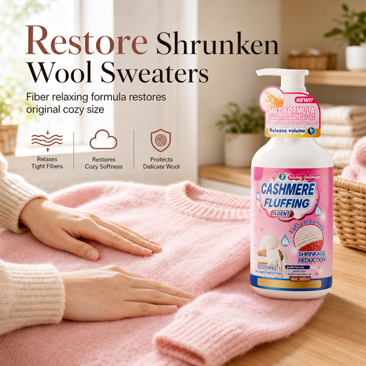 🧶 Soin Assouplissant pour Pulls en Laine et Cachemire – Aide à la Remise en Forme