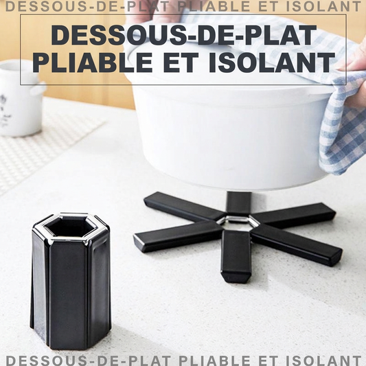 Tapis chauffant pliable pour plats et poêles chauds