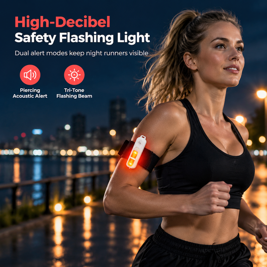 🚨 Lampe de signalisation LED à clip avec alarme SOS pour la course à pied et le vélo