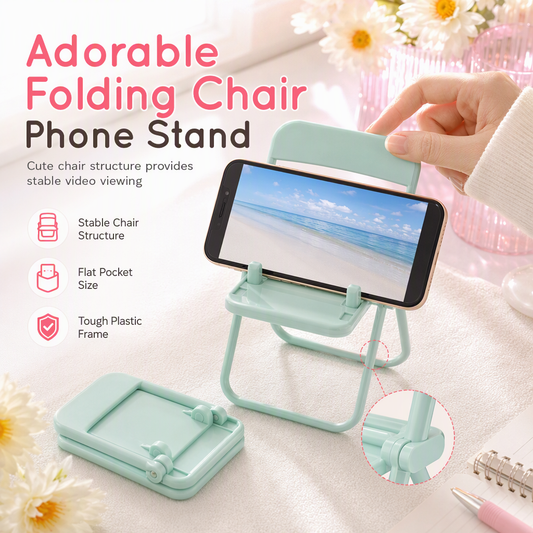 Support de téléphone en forme de petite chaise – Porte-téléphone de bureau créatif et accessoire décoratif pour chambre étudiante