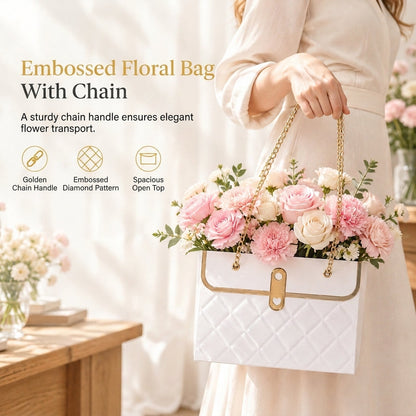 📢📢50 % DE RÉDUCTION !! ⏰Sac cadeau rectangulaire avec anses, idéal pour emballer des bouquets, des compositions florales et des cadeaux