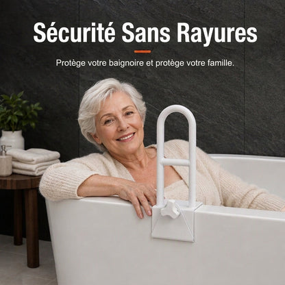Poignée d'appui pour baignoire sans perçage, réglable en hauteur et antidérapante